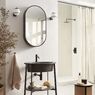 Дзеркальна шафа овальна Cielo I Catini 50x12x90.h см, Black Matte (CASPCONM)
