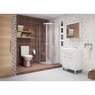 Cersanit Olivia S543-011 зеркальный шкафчик для ванной с подсветкой 56 * 56 см Цвет Белый