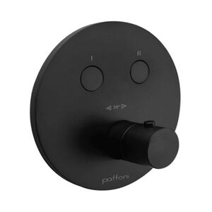 купить Термостат для душу Paffoni Compact box прихованого монтажу (2 функції), чорний матовий (CPT 018NO) недорого