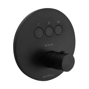 купить Термостат для душу Paffoni Compact box прихованого монтажу (3 функції), чорний матовий (CPT 019NO) недорого