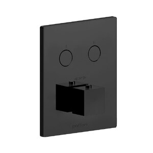 купить Термостат для душу (зовнішня частина) Paffoni Compact box прихованого монтажу (2 функції), чорний матовий (CPT 518NO) недорого