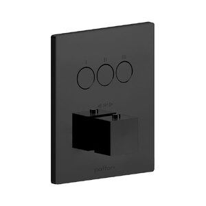купить Термостат для душу (зовнішня частина) Paffoni Compact box прихованого монтажу (3 функції), чорний матовий (CPT 519NO) недорого