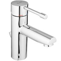 Кран змішувач раковини Emmevi Eden CR71003 з пробкою в умивальник латунний, хром