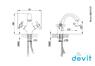 Devit 43611127 Retro 2.0 Смесители devit retro Смеситель для раковины Двухрычажный хром