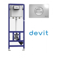 Инсталляция для унитаза Киев Devit 90.210 с Клавишей Хром