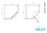 пятиугольные душевые кабины Devit FEN0123 Comfort