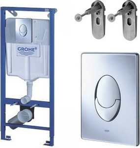 купить GROHE 38721001 Инсталяционный модуль РАПИД SL для подвесного унитаза 3 в 1+прокладка недорого