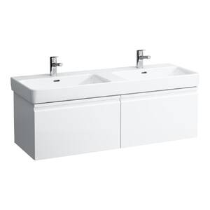 купить Комплект: Тумба Laufen PRO 126х45х39, Умивальник підвісний Laufen PRO S 130х46,5 подвійний, білий (H4835710964631_H8149680001041) недорого
