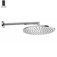 Верхній душ BOSSINI Cosmo D280 мм з тримачем, чорний матовий (H70596I00073009)