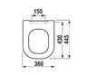 Jika H820610 + H893611 Olymp Deep Подвесной Унитаз Крышка SoftClose в комплекте Размеры 51x36см