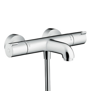 купить Hansgrohe Ecostat 1001 13201000 Термостатический смеситель для ванны настенный монтаж на 2 отверстия с переключателем на душ цвет хром недорого