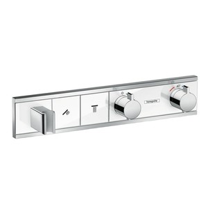 купить Hansgrohe RainSelect 15355400 Термостат в душеву 2 кнопками белый, хром  недорого