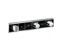 HANSGROHE 15355600 RainSelect Термостат для душа на 2 потребителя хром чёрный