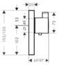 Hansgrohe 15761000 Термостат для душа встраиваемый без подключения шланга