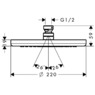 Hansgrohe 26464000 Верхний душ Croma 220