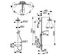 Hansgrohe 27253400 душевые системы с термостатом Croma Select S Showerpipe 180 2jet