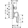 Hansgrohe 31465000 Metris S 31465 Смеситель для ванны + душа настенн