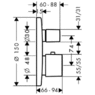 Hansgrohe 31573000 Внешняя часть термостата Metris/Ecostat E 31573
