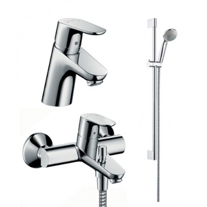 купить Hansgrohe 31934000 Focus E2 31934 Комплект Змішувачів 3в1 Ванна + Раковина та Душ Стійка недорого