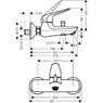71040000 Hansgrohe Novus Смеситель однорычажный над ванной хром