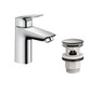 Hansgrohe Logis 71107000 Смеситель Раковин 100 с клапаном Push-Open