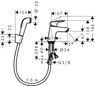 Hansgrohe 71290000 Logis Смеситель с гигиеническим душем