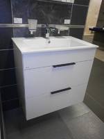 Jika H4537621763001 Cube 80 Комплект шкафчик с умывальником цвет белый 800х430х607мм 4.5376.2.176.300.1
