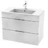 Jika H4537621763001 Cube 80 Комплект шкафчик с умывальником цвет белый 800х430х607мм 4.5376.2.176.300.1