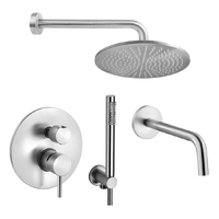 Комплект для душу Paffoni Light, сталь (KITLIG019ST B)