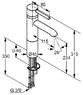 KLUDI 382960576 BOZZ однорычажный смеситель для раковины DN 15