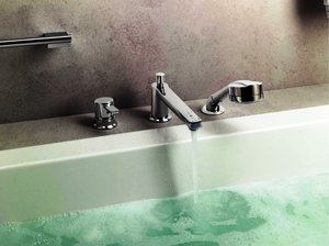 купить KLUDI ZENTA 384460575 однорычажный смеситель для ванны и душа  на 3 отверстия недорого