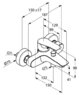 Kludi 384820575 Tercio Однорычажынй смеситель для ванны и душа