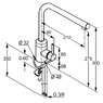KLUDI 428140577 L-INE кухонный однорычажный смеситель