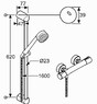 KLUDI ZENTA 6057705 Shower-Duo 2S 90см Душовий набір гарнітур з термостатом