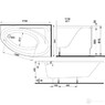 Kolo Spring XWA3070000 купить ванну угловую +ноги SN7 Правая 1700x1000 Асиметрия