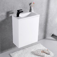 FANCY MARBLE Тумбочка з Умивальник маленька Ява 50 ШН-500 та Раковиною Linnea 50 500х245 мм