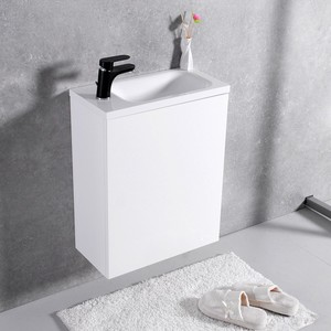 купить FANCY MARBLE Тумбочка з Умивальник маленька Ява 50 ШН-500 та Раковиною Linnea 50 500х245 мм недорого