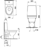 Laufen Kompas 827152 Rimless 2715.2 без ободка Компакт Унитаз с Бачком Без оправы