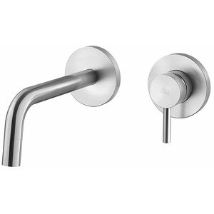 купить Змішувач для умивальника Paffoni Light, настінний, вилив 24.8 см, Steel Looking (LIG007ST70) недорого