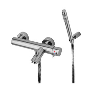 купить Змішувач для ванни/душу з душем Paffoni Light, Steel Looking (LIG023ST) недорого