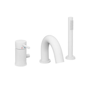 купить Змішувач для ванни Paffoni Light MAX FLOW вбудований на три отвори, білий (LIG047BO) недорого