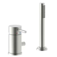 Змішувач на борт ванної Paffoni Light MAX FLOW, Steel (LIG048ST)