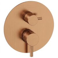 Змішувач для душу Paffoni Light, 2 споживача, зовнішня частина, Brushed Copper (LIGBOX018RASP)