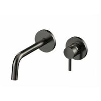 Змішувач для умивальника настінний Paffoni Light, вилив 178 мм, Brushed Black Nickel (LIGBOX105NKNSP70)