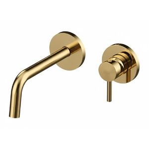 купить Змішувач для умивальника настінний Paffoni Light, вилив 248 мм, Brushed Honey Gold (LIGBOX106HGSP70) недорого