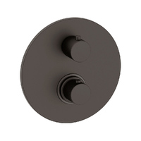 Змішувач для душу з термостатом Paffoni Light на 2 виходи, Brushed Black Nickel (LIQ018NKNSP)
