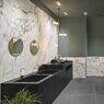 Керамогранітна плита для стільниць Marazzi Grande Marble Look Elegant Black Satin W/Mesh 162х324 12 мм (M350)
