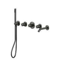 Термост прихованого монтажу для душу/ванни (2 функції) Paffoni Modular box, Brushed Black Chrome (MDE001NKNSP)