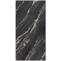 Керамограніт крупноформатний Fiandre Marmi Maximum Nero Damascato 300х150 Lucidato 6mm (MML14761530)