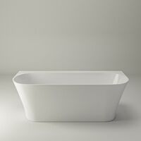 Ванна з литого каменю Studio Glass Nera 160х70 пристінна, біла (NER160070)